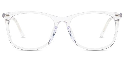 Firmoo Blue Light Blocking Glasses,Nerd Computer eyeglasses,Classic Square Clear Frame Eyewear for Women/Men 