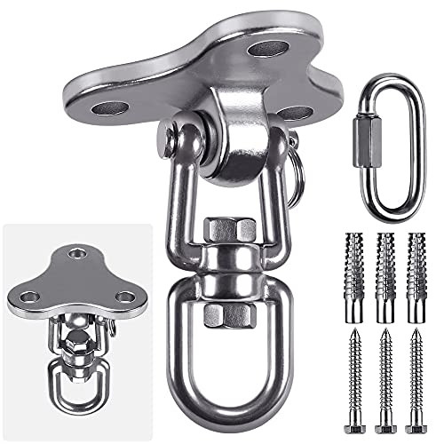 BeneLabel Three Holes Heavy Duty Swing Hanger- Swing Set Brackets- Swing Set Accessories- Heavy Bag Stand- Tree Swing Hanging Kit- Punching Bag Hangers- Porch Swing Hanging Kit- 1000BL Capacity