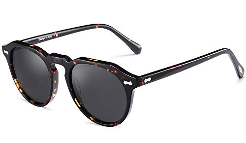 Carfia Polarized Sunglasses for Women Small Face UV400 Protection Vintage Retro Style