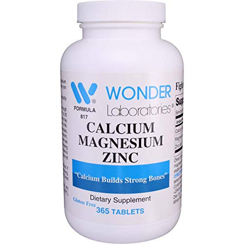 Calcium- Magnesium- Zinc by Wonder Laboratories- Immune Support and Supporting Bone Health -365 Tablets-