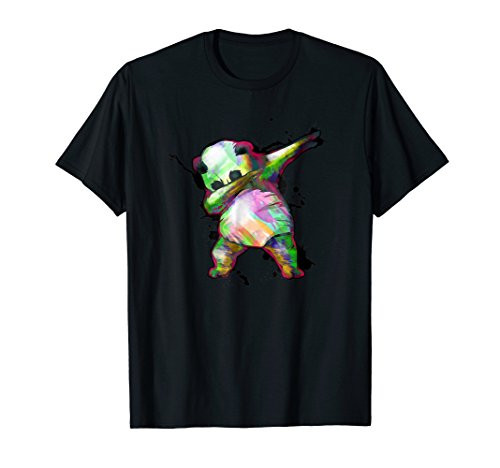 Panda Dab T Shirt - Dabbing Dance 80s Retro Splatter Tee