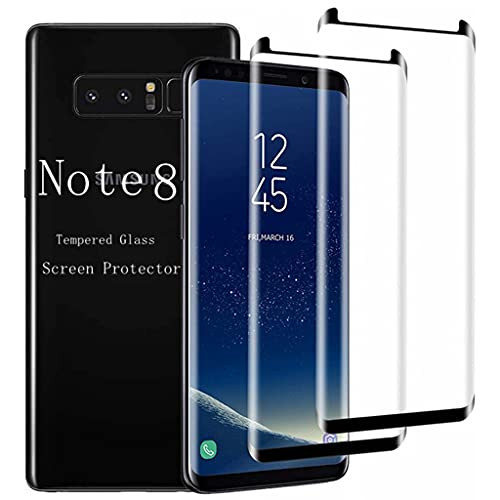 ?2 Pack?Galaxy Note 8 Screen Protector- 9H Hardness- Easy installation- Bubble Proof- Full Coverage 3D Curved Tempered Glass Screen Protector for Samsung Galaxy Note 8