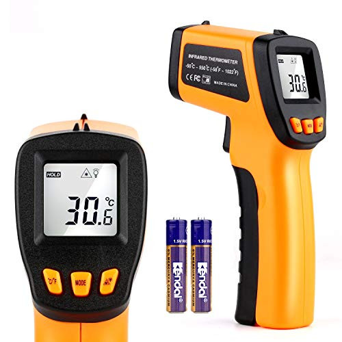 Digital Infrared Thermometer Laser Temperature Measurement Gun Non-Contact Infrared Thermometers Temperature Reader Measurement Range -58F to 1022F --50C to 550C-