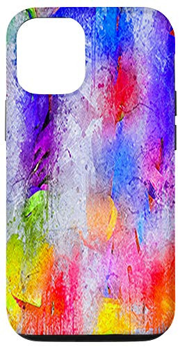 iPhone 12/12 Pro Happy Design Colorful Paint Dripping Splatter Pattern Case