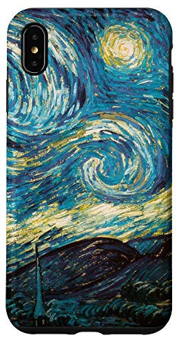 iPhone XS Max Van Gogh Starry Night Art Swirls Paint Vertical Phone Cover Case