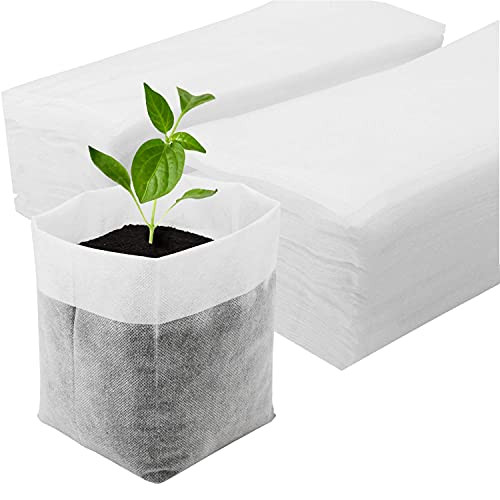 Nursing Growing Pouch- Enpoint 100pcs 11 x 11.8 in Plant Non-Woven Nursery Bags Large- Fabric Seedling Plant Grow Bags- Seed Starting Planting Growing for Home Garden Supply