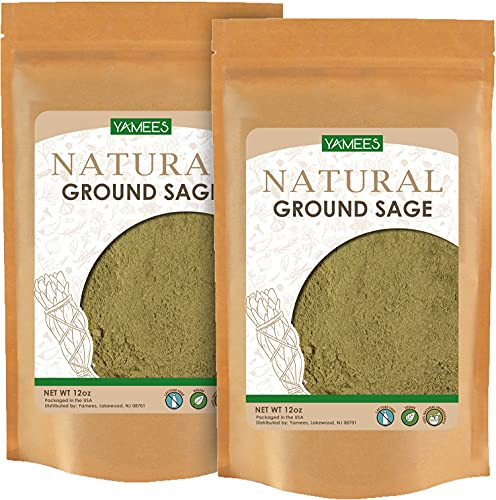 Yamees Sage Powder - 24 oz -12 Oz Each- - Sage Spice - Rubbed Sage - Ground Sage - Sage Seasoning - Bulk Spices