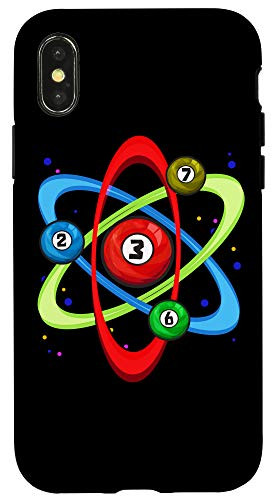 iPhone X/XS Awesome Billiards Ball Atom Science Pool Player Scientists Case