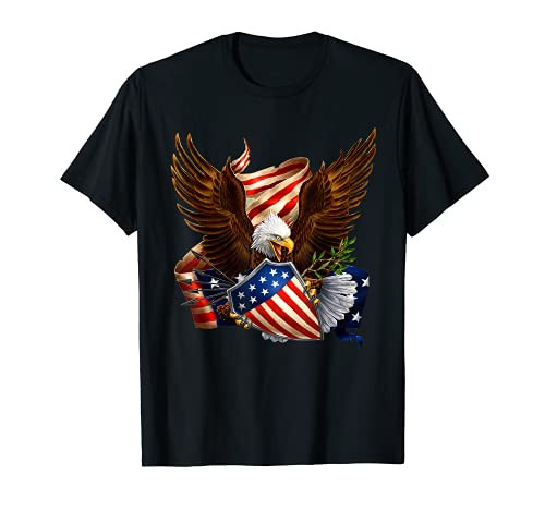 Patriotic Eagle Shield arrows american flag tee 4th of July T-Shirt