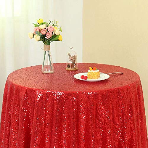 Zdada Red Sequin Tablecloth Round Glitter Overlay Tablecloth 60inch Sequin Table Cloth for Wedding Zdada Red Sequin Tablecloth Round Glitter Overlay Tablecloth 60inch Sequin Table Cloth for Wedding