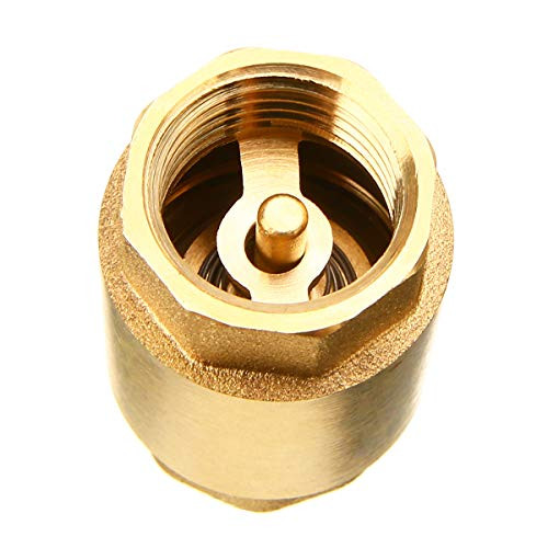 JPONLINE 1pc 1/239-39- NPT Brass Thread In-Line Spring Check Valve 200WOG For Checking Control Valve HIGHT QUALITY