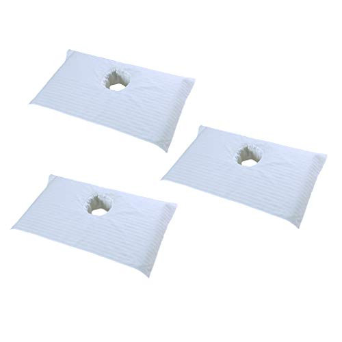 Amagogo 3 Pieces Comfortable Cotton SPA Massage Tablecloth Beauty Slaon Bed Face Hole