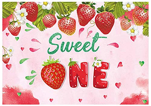 Funnytree 7x5ft Strawberry Sweet One Backdrop for Party Summer Girls 1st First Birthday Photography Background Pink Kids Baby Cake Table Banner Decorations Supplies Photo Booth Props Funnytree 7x5ft Strawberry Sweet One Backdrop for Party Summer Girls 1st First Birthday Photography Background Pink Kids Baby Cake Table Banner Decorations Supplies Photo Booth Props