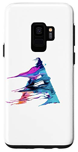 Galaxy S9 Cool Modern Letter A Abstract Paint Pattern on White AAN011a Case