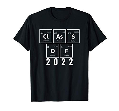Class Of 2022 Funny Periodic Table For Chemistry Graduation T-Shirt