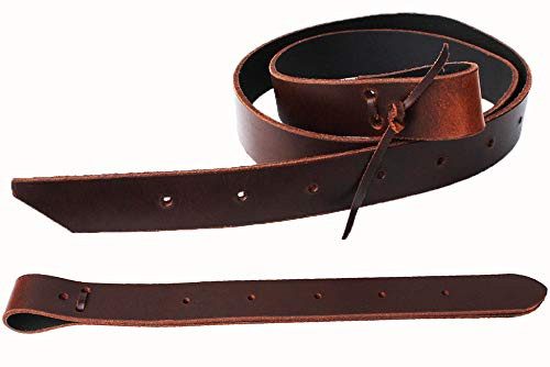 PRORIDER Horse Western Saddle Latigo Off Billet & Cinch Strap 2-Piece Set with Holes 40415