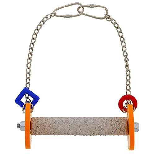 Parrot Swing Hanging Toy Parrot Swing Ladder Perch Bird Cage Chewing Toys Birds Hanging Swing Ladder Birds Rope Standing Perch Random Color