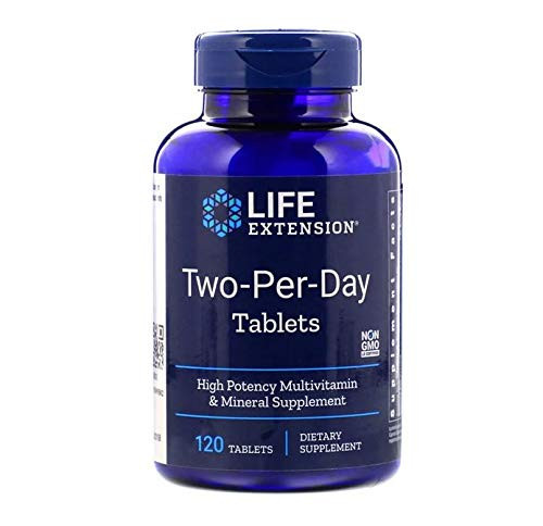 Life Extension Two-Per-Day Tablets Super-Potent Multivitamin  and  Mineral Supplement 120 Tablets