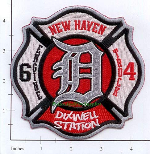 Embroidered Patch Connecticut - New Haven Engine 6 Ladder 4 CT Fire Dept Patch - Dixwell Station