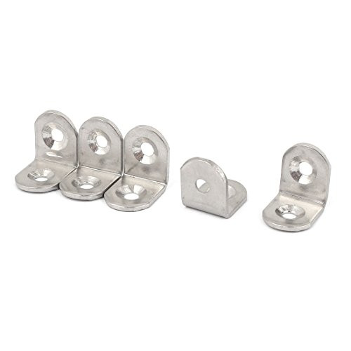 Aexit 20mm x Shelf Brackets  and  Supports 20mm Stainless Steel L Shape Corner Brace Joint Right Angle Brackets Bracket 5pcs