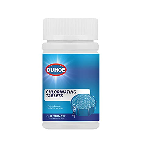 TOPUUTP Chlorinating Tablets Swimming Pool-100Pcs Chlorine Tablets-Chlorine Swimming Pool Tablets-Chlorine Pool Tablets for Small Pool TOPUUTP Chlorinating Tablets Swimming Pool-100Pcs Chlorine Tablets-Chlorine Swimming Pool Tablets-Chlorine Pool Tablets for Small Pool