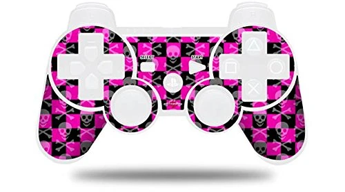 Sony PS3 Controller Decal Style Skin - Skull and Crossbones Checkerboard -CONTROLLER NOT INCLUDED-