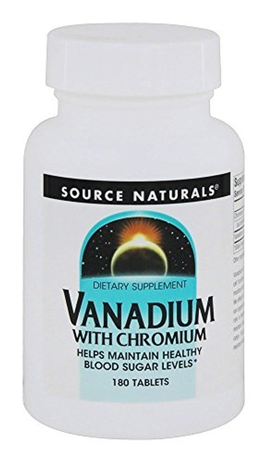 Source Naturals- Vanadium with Chromium 200 mcg 180 Tablets