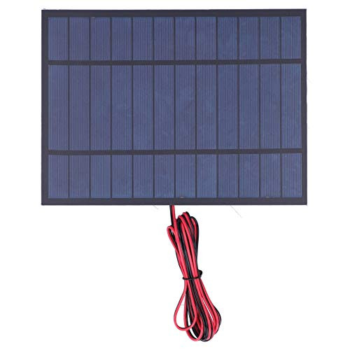 Garosa Frequency Inverter Solar Power Epoxy Module Board DC6V 6W Polysilicon Tool Supplies with 200cm Red Black Wire Solar Variable Frequency Inverter