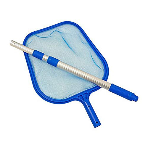 Pool Skimmer- Fine Mesh Pool Leaf Net- Pool Skimmer Net- Swimming Pool Debris with Adjustable Telescopic Pole for Cleaning Swimming Pool