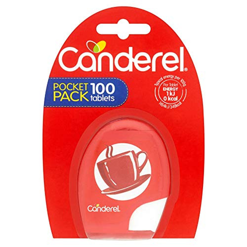 Canderel Sweetener Tablets - 100 Tablets Per Pack - 8.5g - Pack of 4