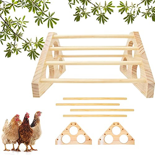 DATON Chicken Perch Poultry Ducks Ladder Toy Roosting Roost Bar Parrot Swing Bird Stand for Hens Trainning Chick