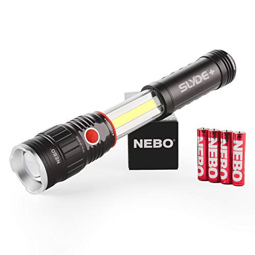 NEBO 300-Lumen LED Worklight Flashlight: Slyde+ Has a Strong Magnetic Base; Use as a Standard Flashlight or Slide to Open and Reveal the Best Work Light - Nebo 6525 NEBO 300-Lumen LED Worklight Flashlight: Slyde+ Has a Strong Magnetic Base; Use as a Standard Flashlight or Slide to Open and Reveal the Best Work Light - Nebo 6525