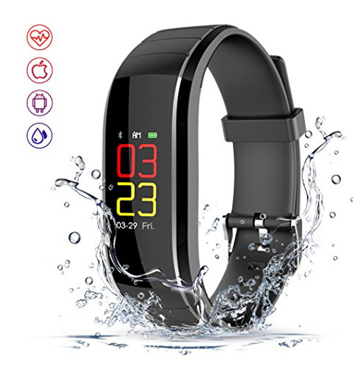Fitness Tracker, Color Display Activity Tracker with Heart Rate, Blood Pressure & Sleep Monitor, IP67 Waterproof Bluetooth Smart Watch with Calorie Counter, Pedometer for Kids Women Men