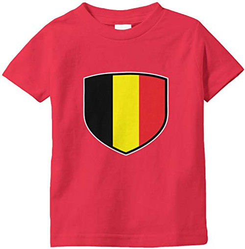 Amdesco Belgium Shield Belgian Flag Infant T-Shirt- Red 24 Month Amdesco Belgium Shield Belgian Flag Infant T-Shirt- Red 24 Month