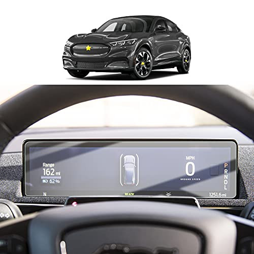Screen Protector for 2021 Update Ford Mustang Mach-E Sync4 Infotainment System Navigation Display High Clarity Anti-Glare Touch Crystal Clear Nano Protective Film Protective Film-Dashboard-