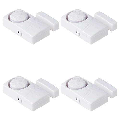 KCMYTONER 4 Pack Door and Window Alarm for Home Antitheft Alarm Systems Magnetic Sensor Time Delay Alarm Wireless Home Security Burglar Alarm- Super Loud 110dB- Pool Door Alarm for Kids