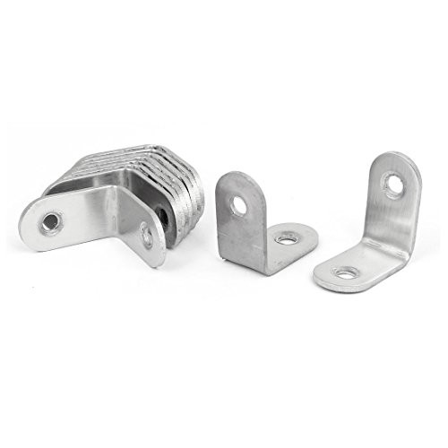 Aexit 30mmx30mm Stainless Shelf Brackets  and  Supports Steel 90 Degree Corner Brace Angle Bracket Brackets Connector 10pcs