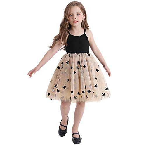 TTYAOVO Baby Girls Tulle Dress Summer Casual Sleeveless Sundress Flower Princess Dress 5-6 Years Black TTYAOVO Baby Girls Tulle Dress Summer Casual Sleeveless Sundress Flower Princess Dress 5-6 Years Black