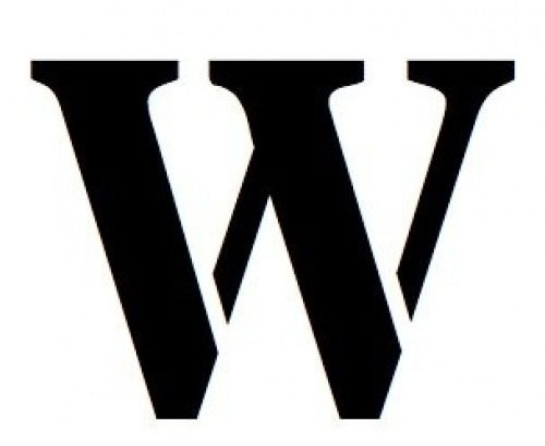 16x20 Large Letter Stencil from 4 Ply Mat Board-Stardos Font-Letter W