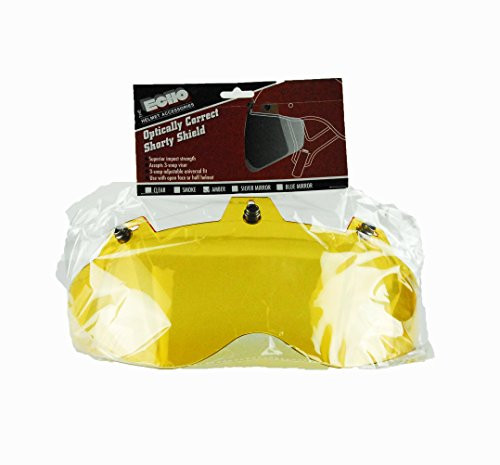 Echo Shorty 3 Snap Shield for Motorcycle Helmet -Amber-