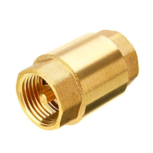 HARIKA - 1pc New 1/2'' NPT Brass Thread In-Line Spring Check Valve 200WOG For Home Tool Valve Parts