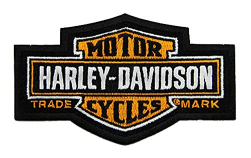 Harley-Davidson 4.5 in. Embroidered Trademark Bar  and  Shield Emblem Sew-On Patch