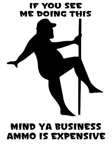 Check Custom Design Pole Dancing for Ammo Decal -Green- 10" W-