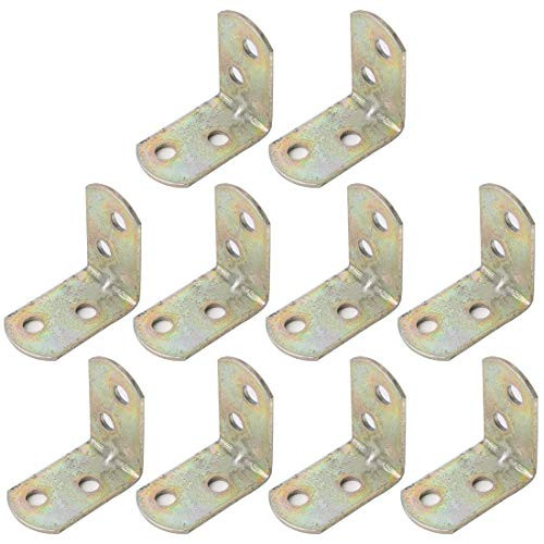 YeVhear 10pcs Metal Corner Bracket 30x30mm L-Shaped Angle Bracket Right Corner Protector Corner Shelf Support for Furniture