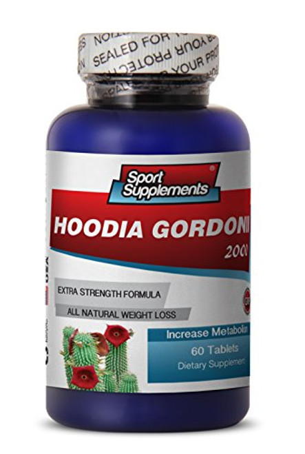 Hoodia Appetite Suppressant - Hoodia Gordonii Cactus 2000mg Diet 60 Tablets - Hoodia Gordonii Supplement to Burn Calories -1 Bottle-