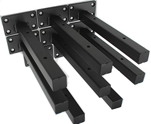 8 Pack 8 Inch Shelf Bracket Heavy Duty Floating Shelf Brackets Wall Mounted Industrial Metal Brackets for Shelves