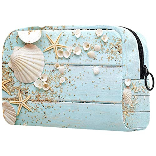 Makeup Bag Origanizer Portable Travel Cosmetic Case shells on the board Storage Large Pocket Zipper