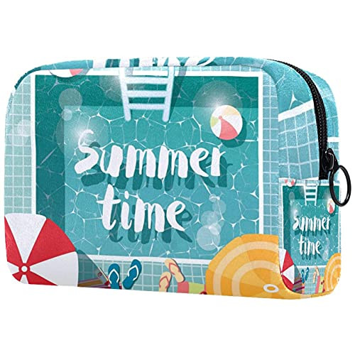 Makeup Bag Origanizer Portable Travel Cosmetic Case swimming pool summer time Storage Large Pocket Zipper Makeup Bag Origanizer Portable Travel Cosmetic Case swimming pool summer time Storage Large Pocket Zipper