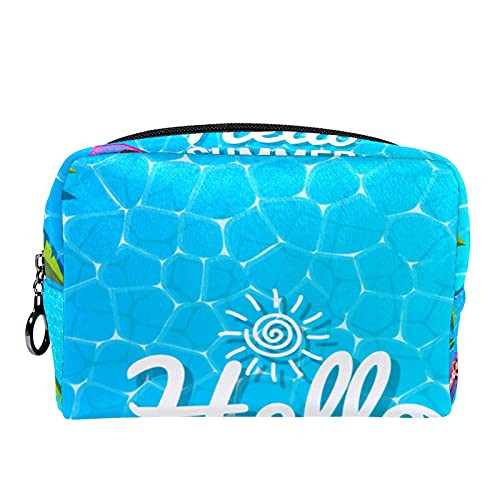 Makeup Organizer Bag Storage Cosmetic Toiletry Portable Case hello summer swimming pool for Travel Outdoor Makeup Organizer Bag Storage Cosmetic Toiletry Portable Case hello summer swimming pool for Travel Outdoor