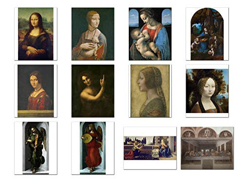 Wish Pub - Set of 12 Unframed Fine Art Prints, Leonardo da Vinci, 8x10 inch